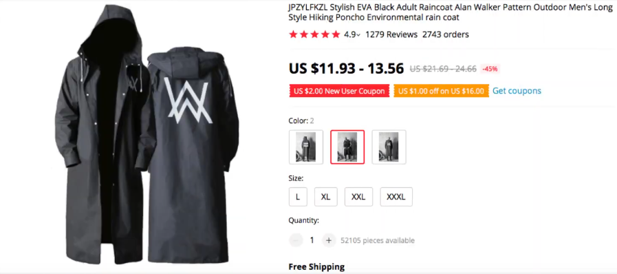 Black Rain Coat