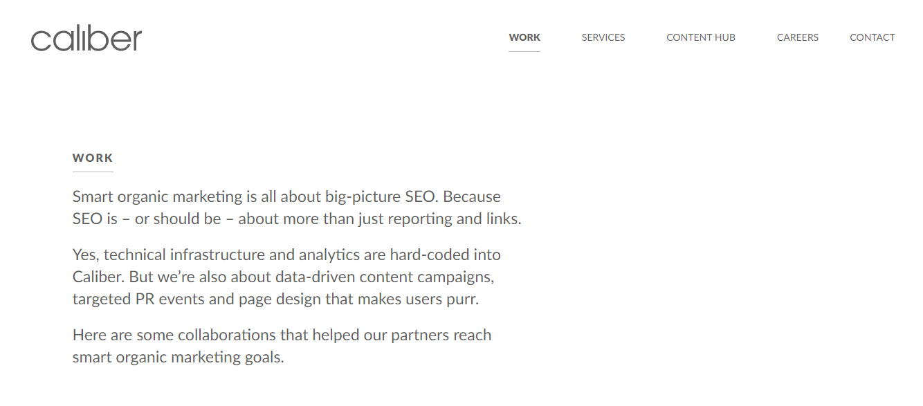 Caliber seo agency