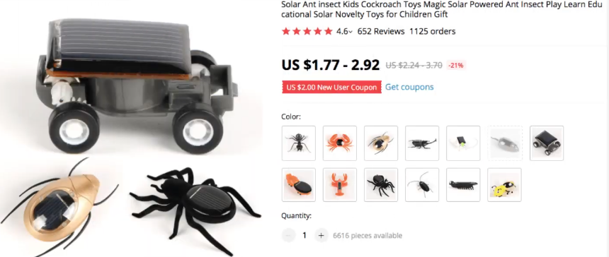 Solar Powered Toys