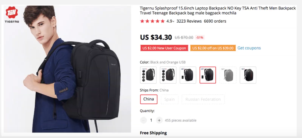 anti theft backpack