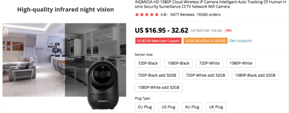 auto tracking security camera