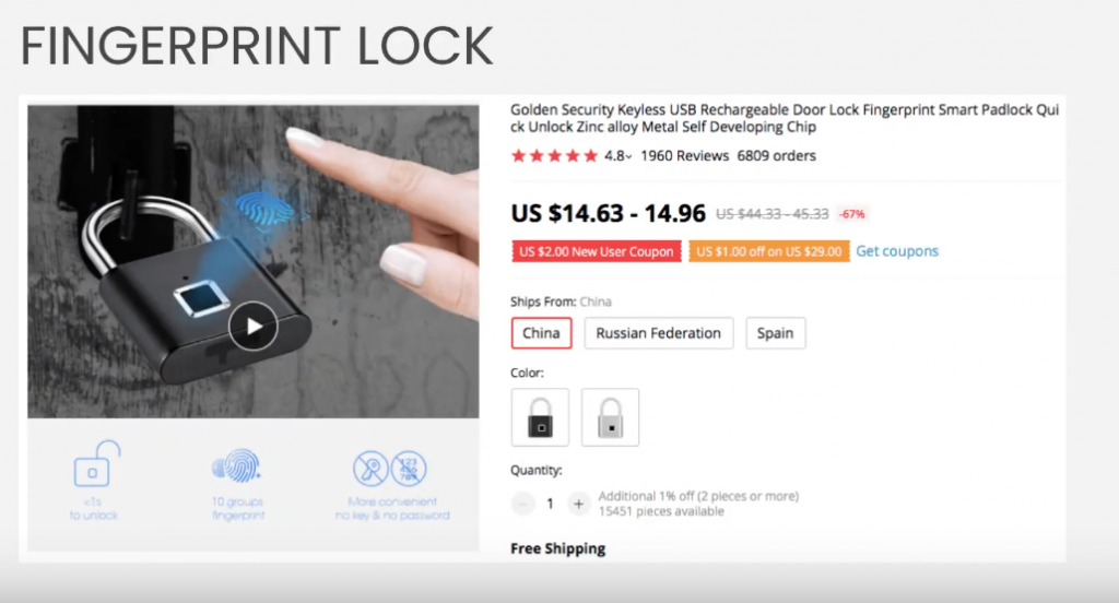 finger print lock
