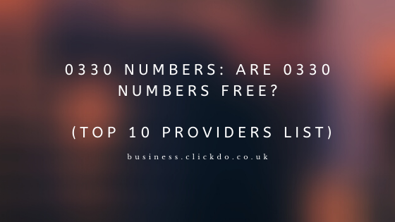 what is 0330 numbers