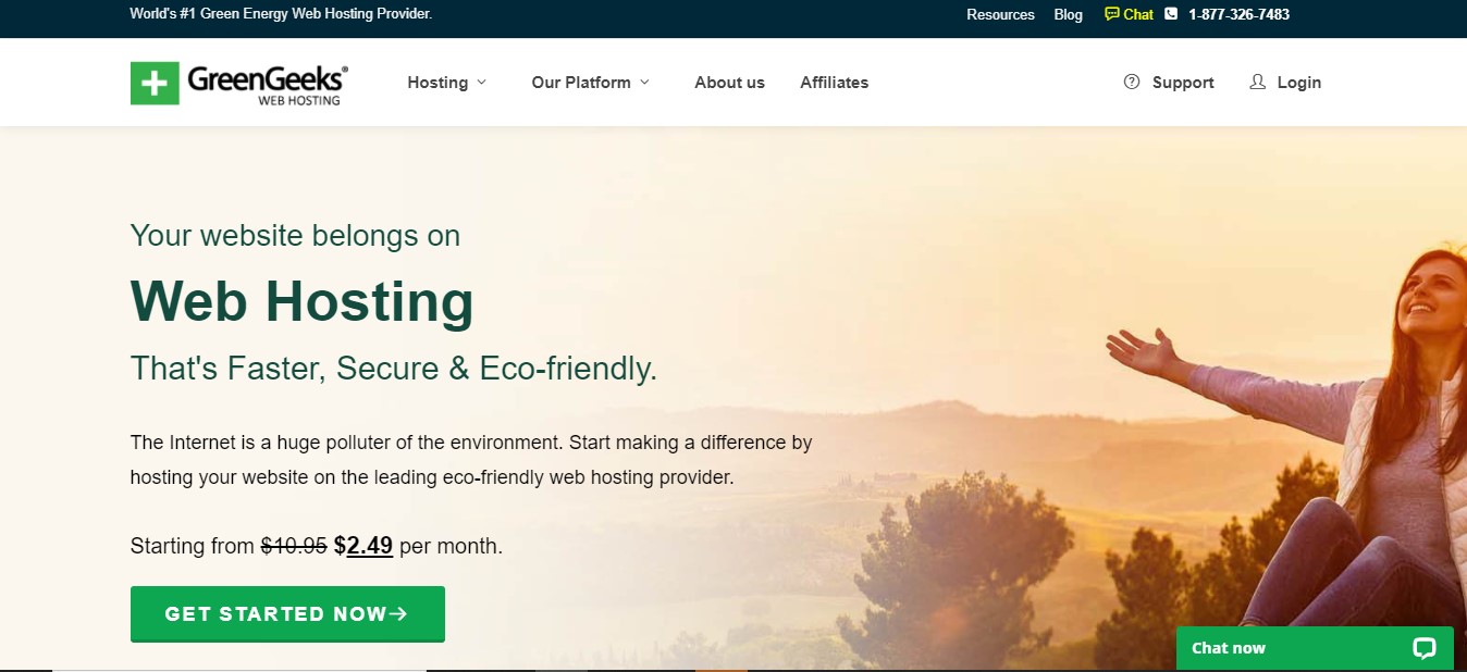 GreenGeeks UK blog hosting